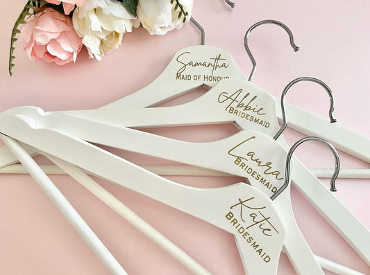 Bridal Hanger & Champagne Flute Set